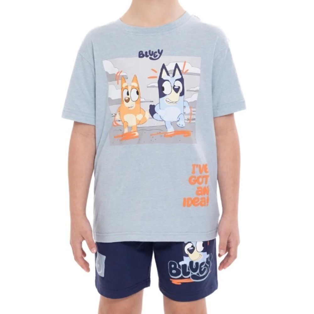 Bluey Boys' Short Sleeve Graphic Tee and Shorts Set, 2-Piece, Size 10